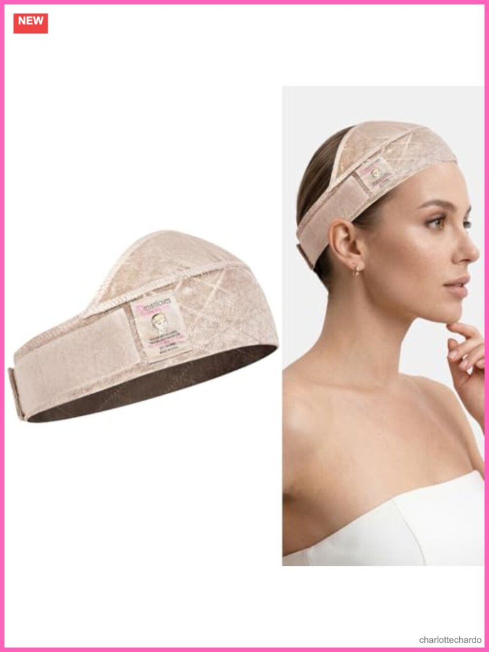 Wig Grip Band Velour Non-Slip Headband Widened Adjustable Hook & Loop